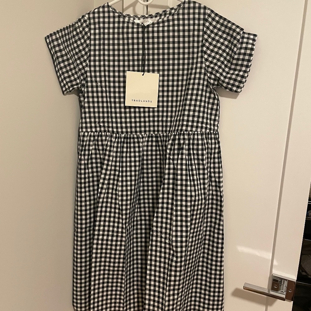 Tradlands Nico Dress in Black Gingham